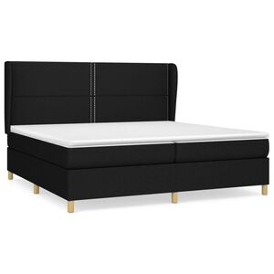 vidaXL Boxspring posteľ s matracom čierna 200x200 cm l&aacute;tka