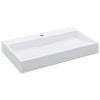 vidaXL Um&yacute;vadlo z miner&aacute;lneho/mramoroveho odliatku 80x46x11 cm biele