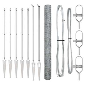 vidaXL Stĺp na plot. Strieborn&aacute;