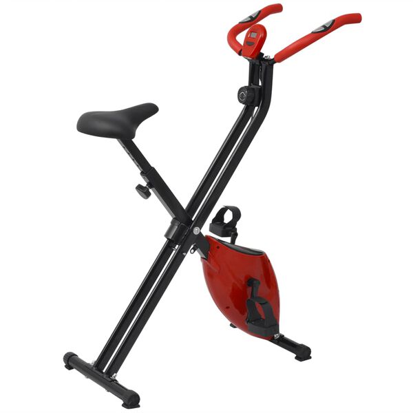 vidaXL Skladac&iacute; magnetick&yacute; stacion&aacute;rny bicykel so z&aacute;ťažov&yacute;m kolesom, 2.5 kg