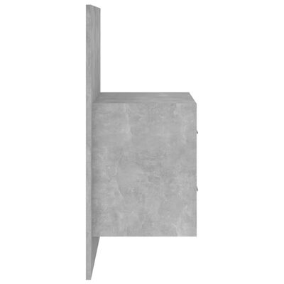 vidaXL Nástenný nočný stolík betónový sivý