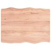 vidaXL Stolov&aacute; doska svetlohned&aacute; 80x60x(2-6)cm o&scaron;etren&yacute; mas&iacute;v hrany