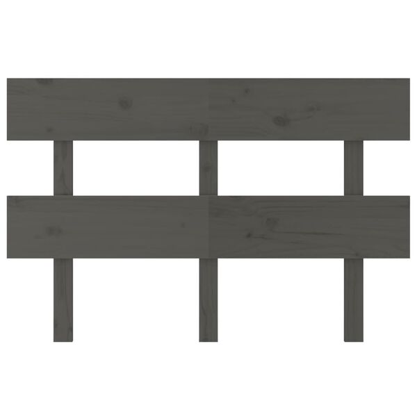 vidaXL Čelo postele siv&eacute; 138x3x81 cm mas&iacute;vna borovica