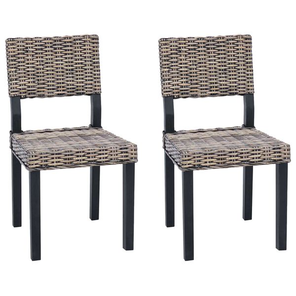 vidaXL 2 pcs Čierny umývať 45 x 55 x 84 cm Kubu ratan