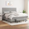 vidaXL Boxspring posteľ s matracom svetlosiv&aacute; 100x200 cm l&aacute;tka
