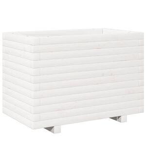 vidaXL Z&aacute;hradn&yacute; kvetin&aacute;č biely 70x40x49,5 cm borovicov&yacute; mas&iacute;v