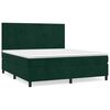 vidaXL Posteľn&yacute; r&aacute;m boxsping s matracom tmavozelen&yacute; 180x200 cm zamat