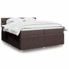 vidaXL Boxspring posteľ s matracom tmavohned&aacute; 200x200 cm l&aacute;tka