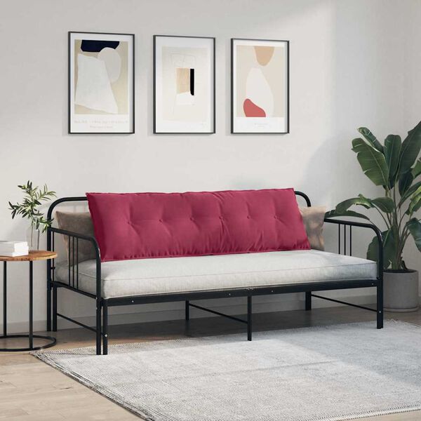 vidaXL Podu&scaron;ka na chrb&aacute;t V&iacute;no červen&eacute; 160 x 50 cm Kord&uacute;rov&aacute; tkanina