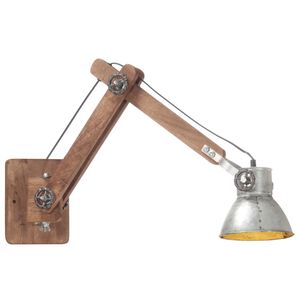 vidaXL N&aacute;stenn&aacute; lampa, industri&aacute;lny &scaron;t&yacute;l, strieborn&aacute;, okr&uacute;hla E27