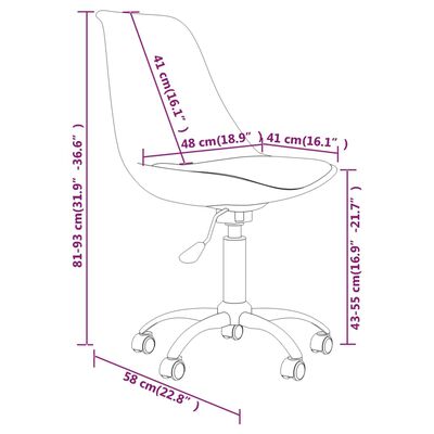 vidaXL Otočné jedálenské stoličky 4 ks krémové látka