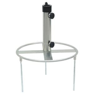 vidaXL Držiak na slnečn&iacute;k zemn&eacute; hroty pre &Oslash;38/48 mm strieborn&yacute; oceľ