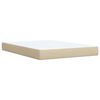 vidaXL Posteľn&yacute; r&aacute;m boxspring s matracom kr&eacute;mov&yacute; 160x200 cm l&aacute;tka