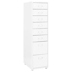 vidaXL Mobiln&aacute; kartot&eacute;ka biela 28x41x109 cm kov