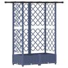vidaXL Vyv&yacute;&scaron;en&yacute; z&aacute;hon s mriežkou a strechou Biely 124 x 40 x 123 cm PP