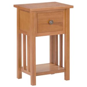 vidaXL Stol&iacute;k na časopisy so z&aacute;suvkou 35x27x55 cm dubov&yacute; mas&iacute;v