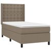 vidaXL Posteľn&yacute; r&aacute;m boxspring s matracom sivohned&yacute; 90x190 cm l&aacute;tka