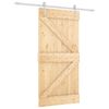 vidaXL Posuvn&eacute; dvere Pr&iacute;rodn&aacute; a biela 100 x 210 cm Borovicov&yacute; mas&iacute;v