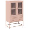 vidaXL Vysok&aacute; skrinka ružov&aacute; 68x39x111,5 oceľ