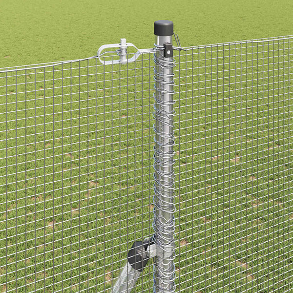 vidaXL Stĺp na plot. Strieborn&aacute; 25 x 1,6 m (12 x 12 mm sieť) Oceľ