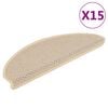 vidaXL Samolepiace n&aacute;&scaron;ľapy na schody, sisalov&yacute; vzhľad 15 ks 65x21x4 cm