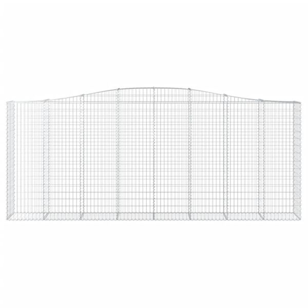 vidaXL Oblúkové gabiónové koše 7ks 400x50x160/180cm pozinkované železo