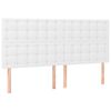 vidaXL Čelo postele biele 200x5x118/128 cm umel&aacute; koža