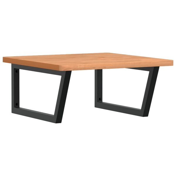 vidaXL Polica pod um&yacute;vadlo n&aacute;stenn&aacute; oceľ a bukov&yacute; mas&iacute;v