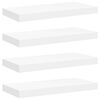 vidaXL Pl&aacute;vaj&uacute;ce n&aacute;stenn&eacute; police 4 ks, biele 50x23,5x3,8 cm, MDF