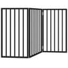 vidaXL Br&aacute;na pre psa skladacia 3 panely čierna 150 cm topoľov&eacute; drevo