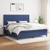 vidaXL Boxspring posteľ s matracom modr&aacute; 200x200 cm l&aacute;tka