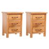 vidaXL Nočn&eacute; stol&iacute;ky 2 ks 40x30x54 cm, dubov&yacute; mas&iacute;v