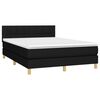 vidaXL Boxspring posteľ s matracom čierny 140x190 cm l&aacute;tka
