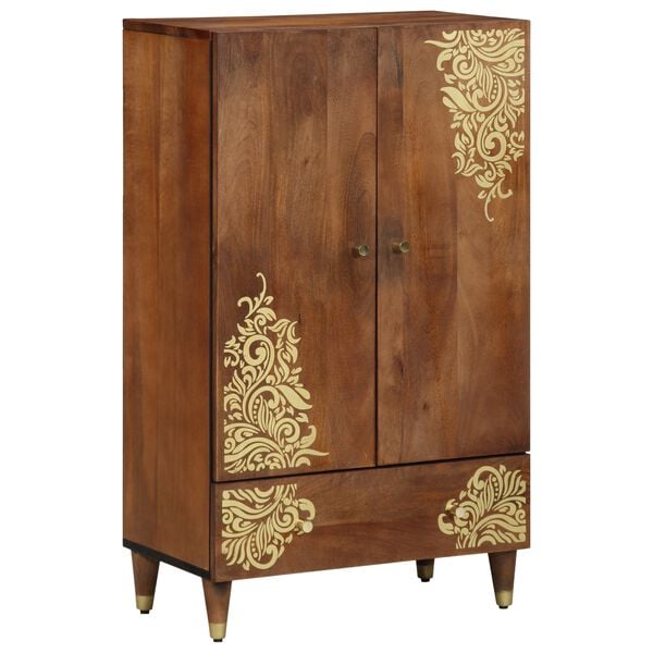vidaXL Highboard s poličkou Hned&aacute; 60 x 33 x 100 cm Mas&iacute;vne mango drevo