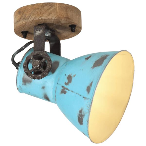 vidaXL N&aacute;stenn&aacute; lampa 25 W &scaron;muhovan&aacute; modr&aacute; 11,5x11,5x25 cm E27