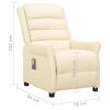 vidaXL Masážne kreslo, krémové, umelá koža