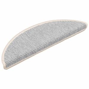 vidaXL Schodov&eacute; rohože 15 ks 56x17x3 cm strieborn&eacute; polkruhov&eacute;