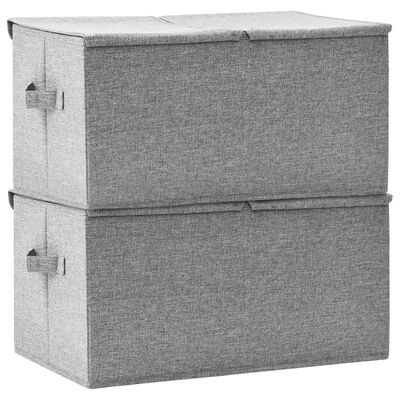 vidaXL Úložné boxy 2 ks látkové 50x30x25 cm sivé