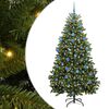 vidaXL Umel&yacute; vianočn&yacute; stromček 180 cm 300 LED Tepl&aacute; biela PVC a oceľ