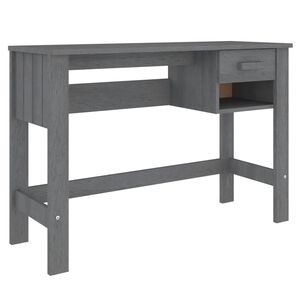 vidaXL P&iacute;sac&iacute; st&ocirc;l HAMAR, tmavosiv&yacute; 110x40x75 cm, borovicov&yacute; mas&iacute;v