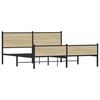 vidaXL Kovový posteľný rám bez matraca dub sonoma 183x213 cm