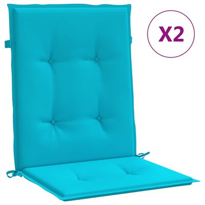 vidaXL Vankúše na stoličky s nízkym operadlom 4 ks tyrkysové látka