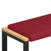 vidaXL Vank&uacute;&scaron; na lavičku Umel&aacute; koža V&iacute;no červen&eacute; Hĺbka 35 cm