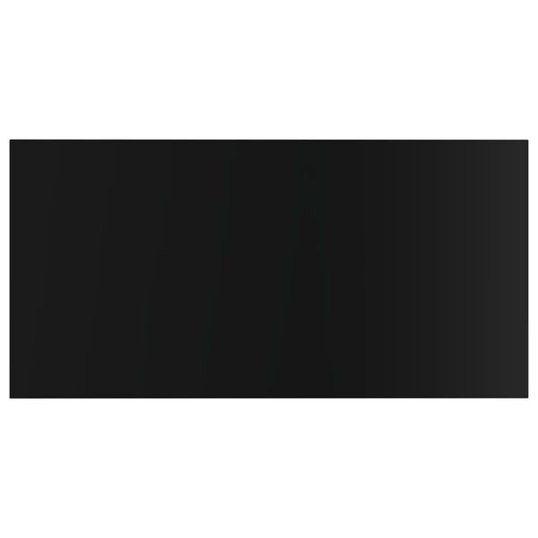 vidaXL Pr&iacute;davn&eacute; police 8 ks, leskl&eacute; čierne 40x20x1,5 cm, drevotrieska