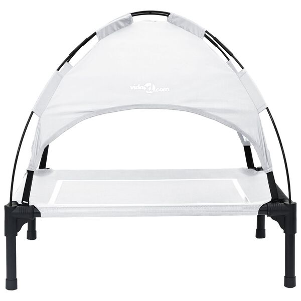 vidaXL Psia postel' Strieborná šedá 71 x 64 x 71 cm Oceľ