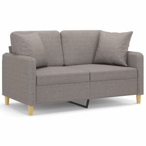 vidaXL 2-miestna pohovka s vank&uacute;&scaron;mi sivohned&aacute; 120 cm l&aacute;tka