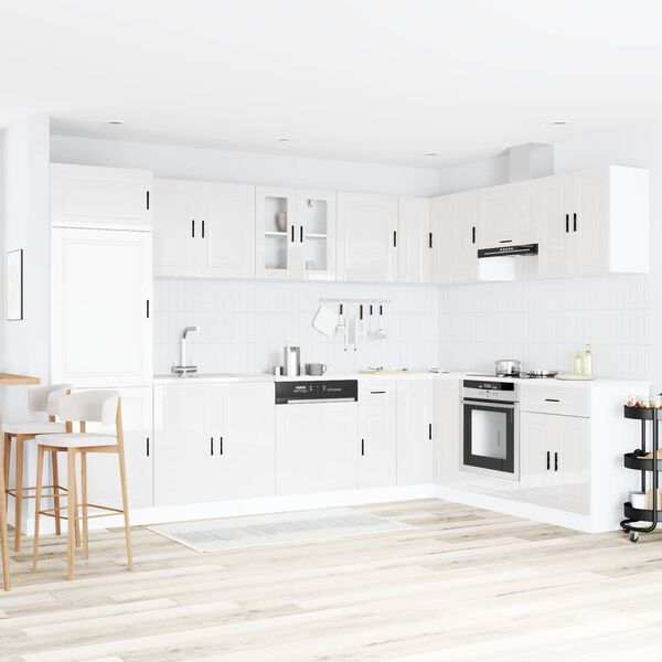 vidaXL Skriňa pod um&yacute;vadlo Porto 2 pcs Biela Kompozitn&eacute; drevo