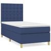 vidaXL Posteľn&yacute; r&aacute;m boxspring s matracom modr&yacute; 90x200 cm l&aacute;tka