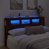 vidaXL Čelo s LED hned&yacute; dub 180x18,5x103,5 cm kompozitn&eacute; drevo