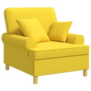 vidaXL XL kreslo s vank&uacute;&scaron;mi Svetložlt&aacute; L&aacute;tka